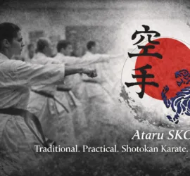 Karate student practising at the Ataru SKC Meppershall class